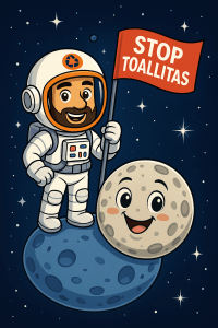 la imagen indica que hemos llegado a la luna pero no somos capaces de eliminar las toallitas húmedas no es problema de no poder hacerlo es problema de falta de interés