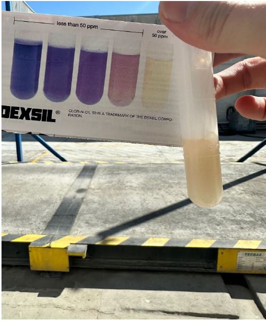 Test para determinación cualitativa de PCB`s en aceite dieléctrico, agua y tierra